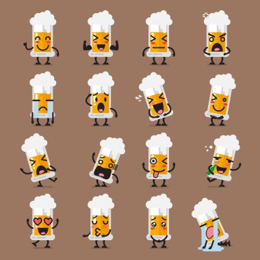 Bardak bira karakter emoji ayarla
