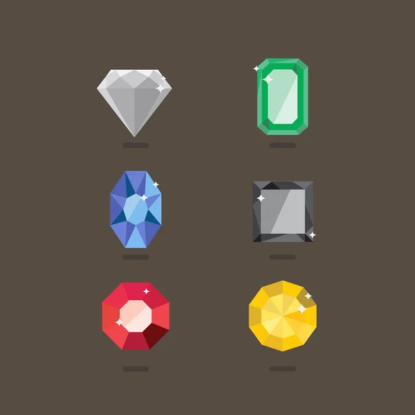 Set de joyas en estilo plano — Vector de stock