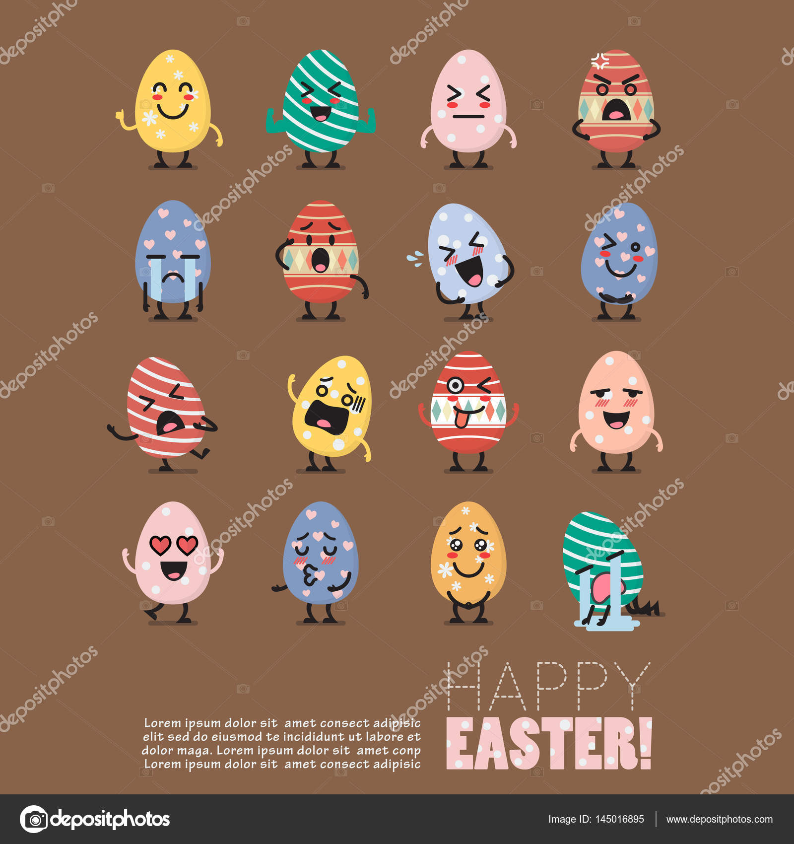Easter egg character emoji set Stock Vector Image by ©siraanamwong #145016895 Easter egg character emoji set Stock Vector Image by ©siraanamwong #145016895