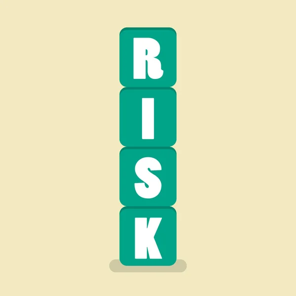 Risk blocks flat style — Stock Vector