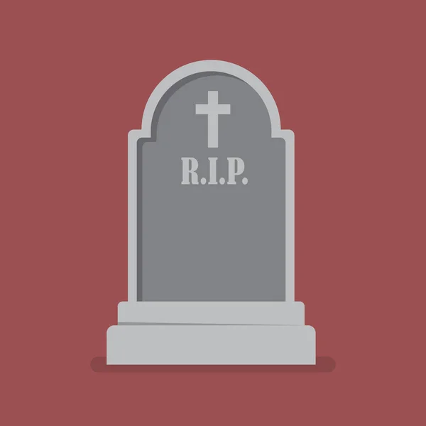 Mezarlık düz stil ikonu — Stok Vektör