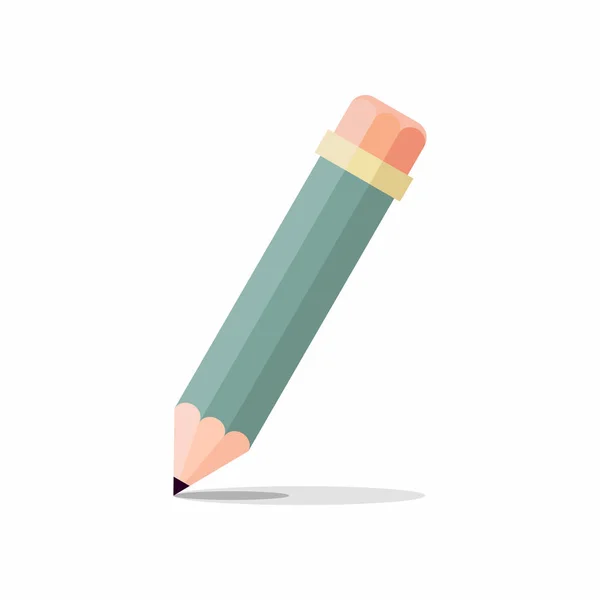 Pencil in flat style icon — Stock Vector