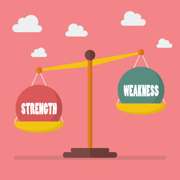 Strength and weakness balance on the scale
