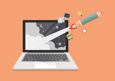 Eğitim çevrimiçi veya e-öğrenme kavramı