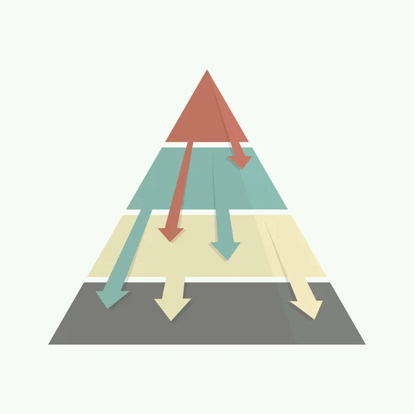 Top-down pyramid affärsstrategi — Stock vektor