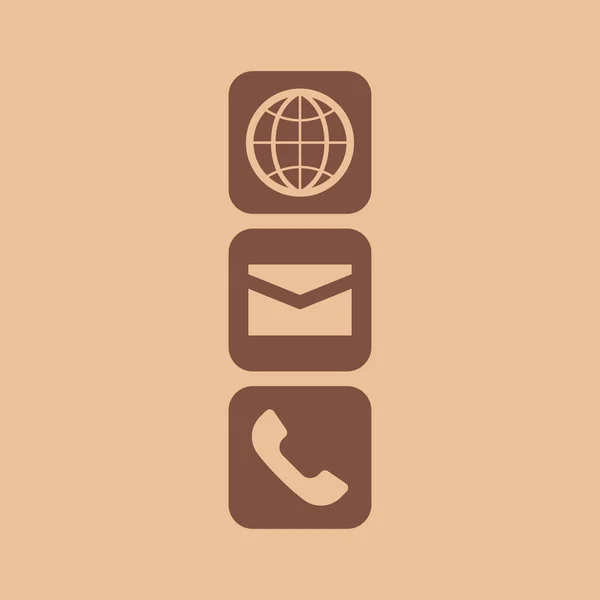 Globo de correo electrónico y teléfono icono — Vector de stock