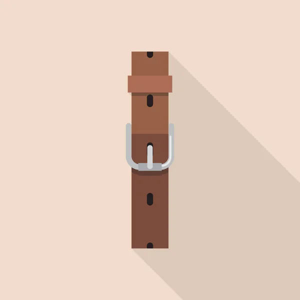 Ledergürtel mit Schnalle im flachen Stil — Stockvektor