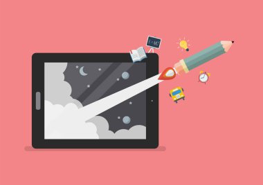 Kalem Roket fırlatma bilgisayar tablet dışında