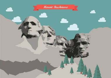 Mount Rushmore Vector illustration clipart