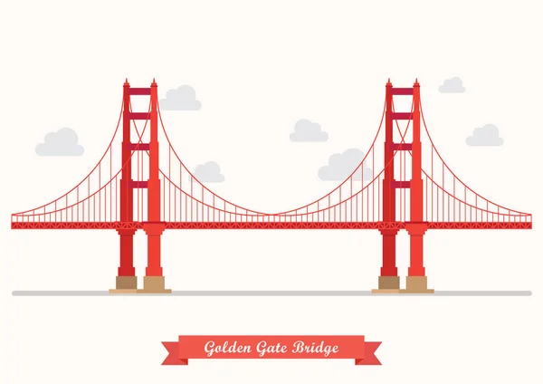 Golden gate Köprüsü illüstrasyon — Stok Vektör