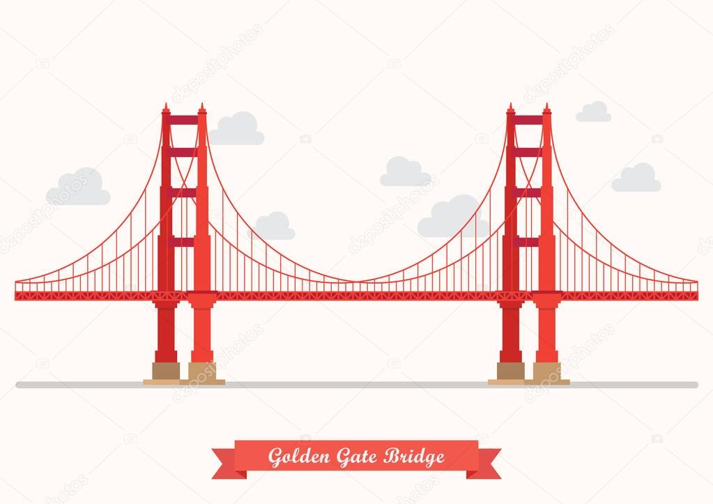 Golden Gate Bridge illustration