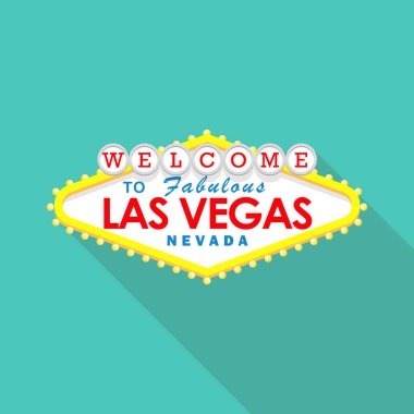 Las Vegas işareti klasik retro hoş geldiniz