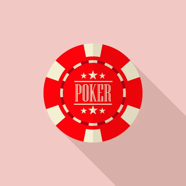 Poker chip vektör illustraion — Stok Vektör