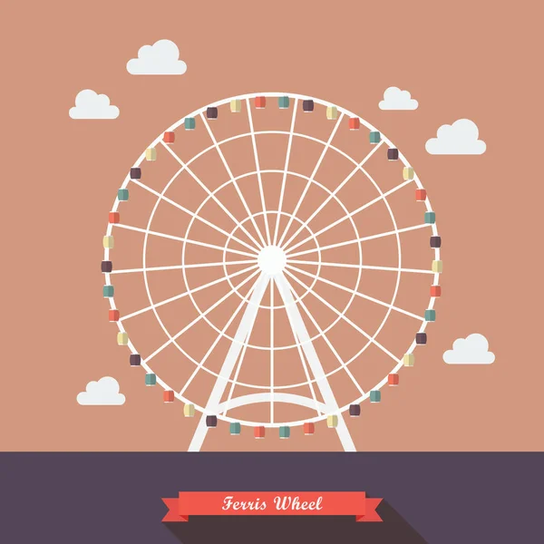 Ferris rueda vector ilustración — Archivo Imágenes Vectoriales