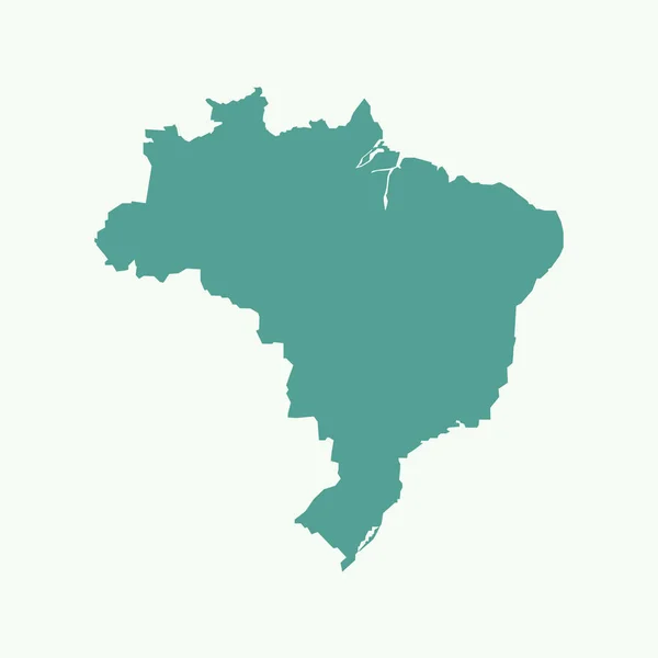 Brasile mappa vettoriale illustrazione — Vettoriale Stock