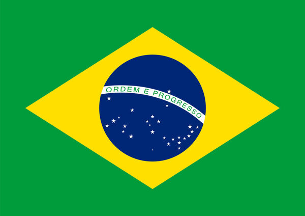 Brazil flag vector — Stock Vector