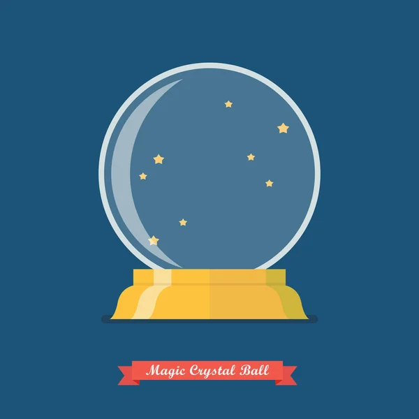 Bola de cristal futuro — Vetor de Stock
