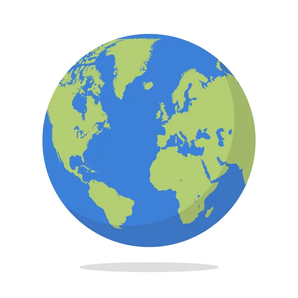Globe terrestre sur fond blanc — Image vectorielle
