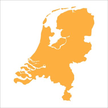 Hollanda harita vektör çizim