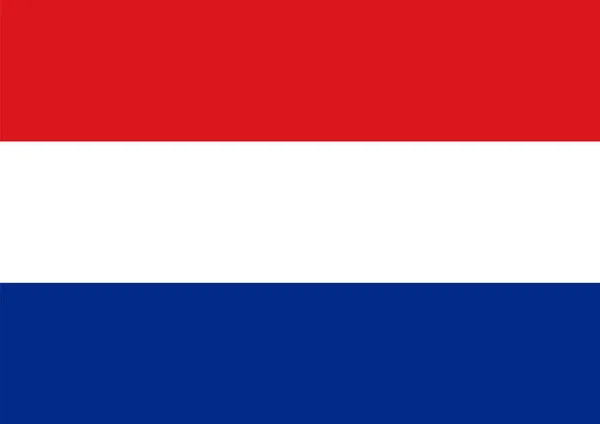 Vlag van Nederland — Stockvector