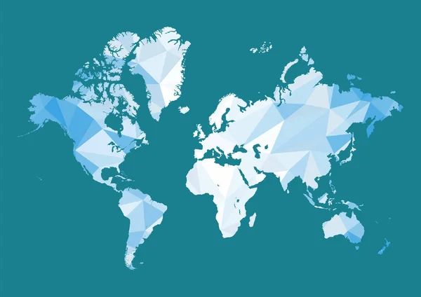 Mapa do mundo em estilo polígono — Vetor de Stock