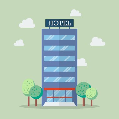 Otel içinde düz stil Binası