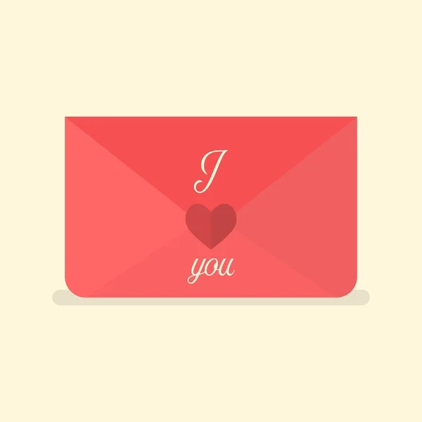 Lettre d'amour Valentines — Image vectorielle