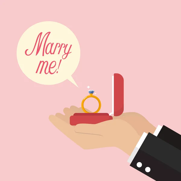 Will you marry me — Stock Vector