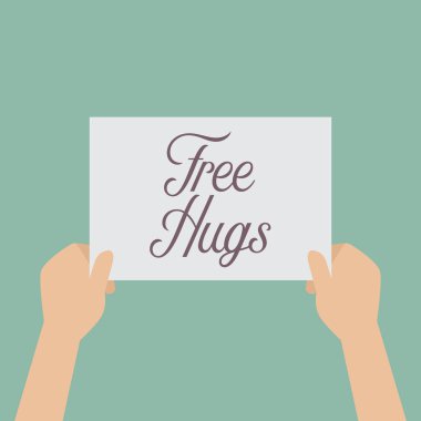 Ücretsiz holding eller işareti hugs