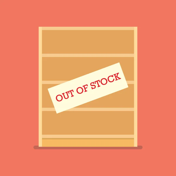 Spośród zapasów znak na drewniane półki — Wektor stockowy
