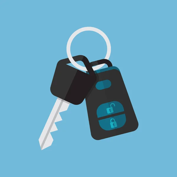 Car key and alarm system — Stock Vector