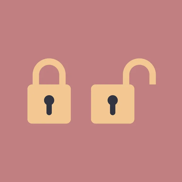 Lock and unlock icon — Stock Vector