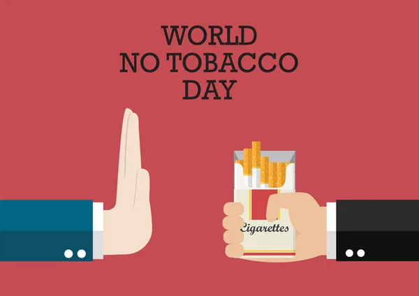Αφίσα παγκόσμιας ημέρας κατά του καπνίσματος — Διανυσματικό Αρχείο
