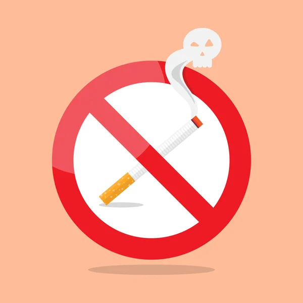 No smoking prohibition sign — Stock Vector