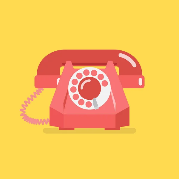 Régi Vintage Retro Telefon Vektoros Illusztráció — Stock Vector