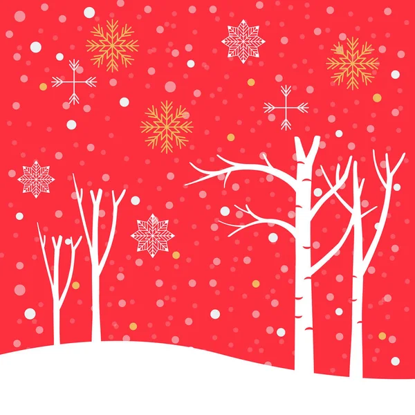 Affiche de Noël fond d'hiver — Image vectorielle