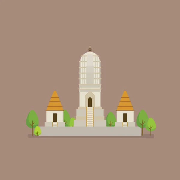 Historischer alter weißer Tempel — Stockvektor