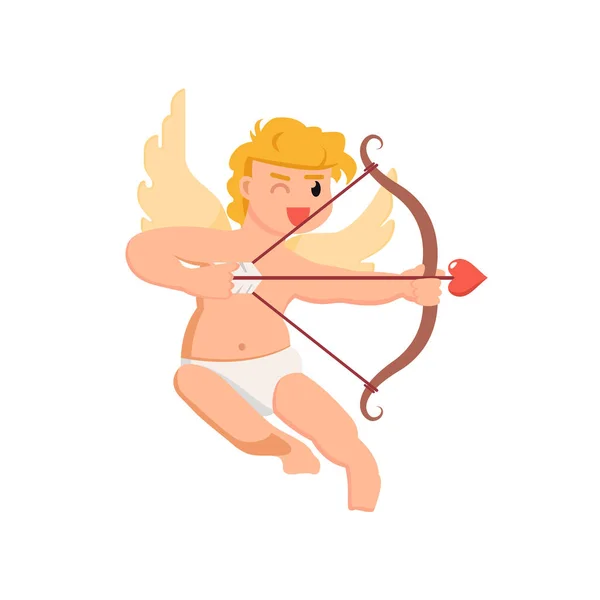 Cute cupid character — 스톡 벡터