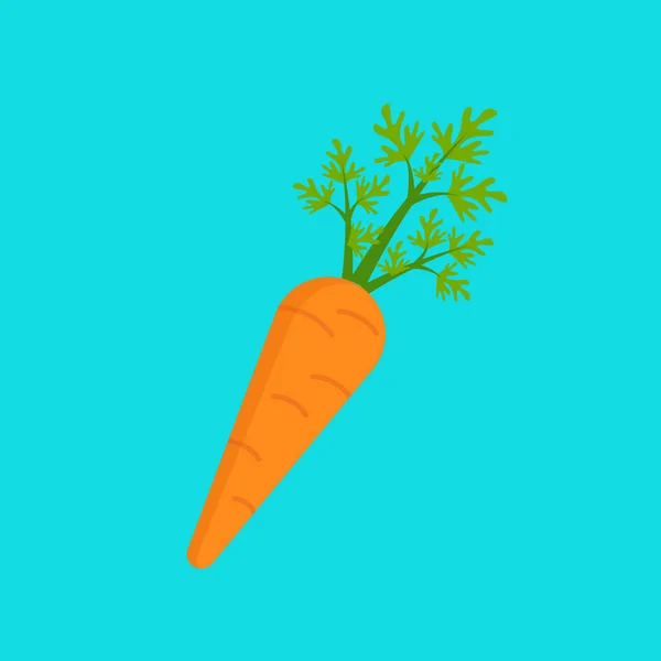 Морковь Икона Плоский Стиль Векторная Иллюстрация — стоковый вектор