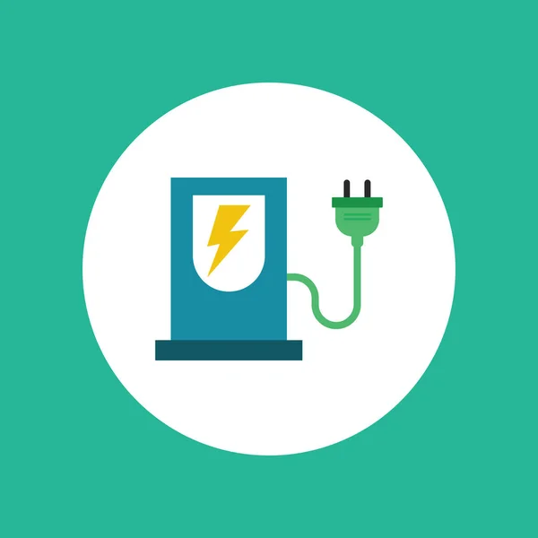 Electric Charge Flat Icon Flat Style Vector Illustration — Stock Vector