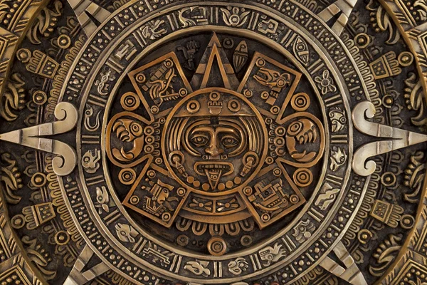 Close view of the aztec calendar — Stock Photo, Image