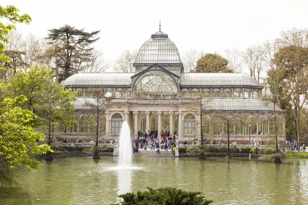 Crystal palace w parku Retiro, Madryt — Zdjęcie stockowe