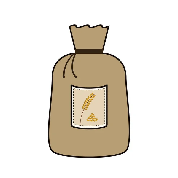 Зернова сумка з пшеницею — стоковий вектор