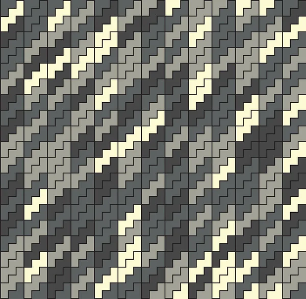 Textura abstracta tetris ladrillo gris sin costura — Vector de stock