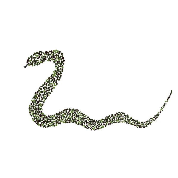 蛇圈上白色的黑色符号 — 图库矢量图片