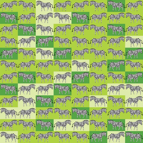 Zebra silhouette seamless texture green — Stock Vector