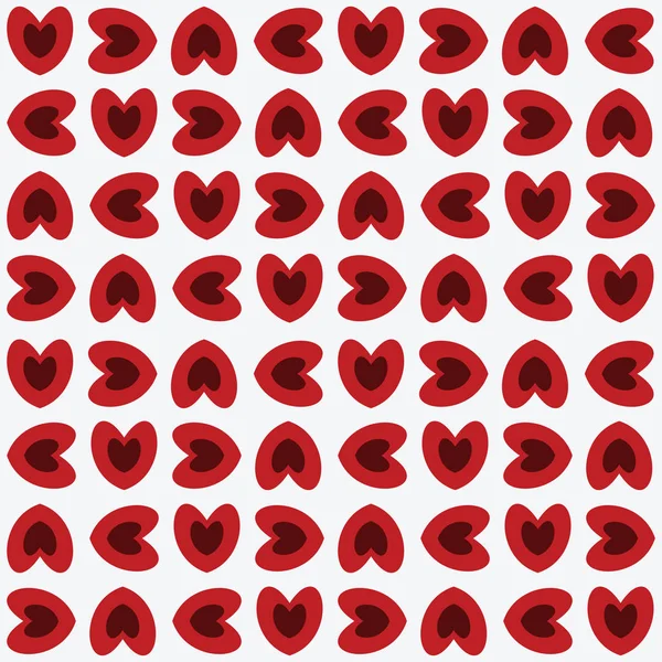 Valentine's Day big heart seamless texture red — Stock Vector