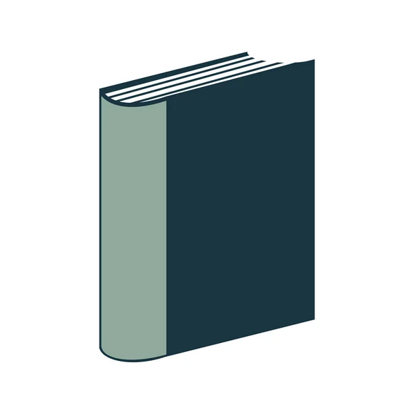 Symbole du livre bleu sur le blanc — Image vectorielle