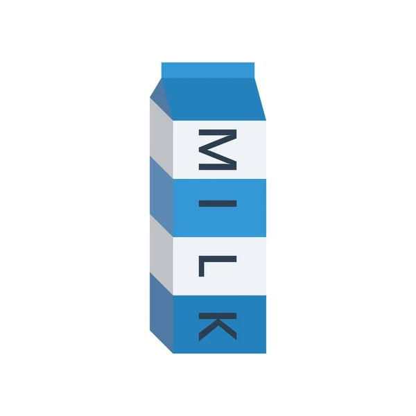 Geschlossene Milchbox blau — Stockvektor
