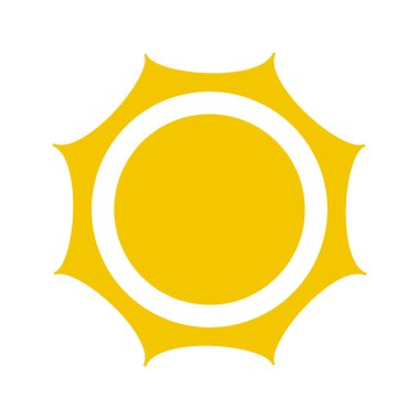 Güneş sembolü döndürme taç tüm sarı